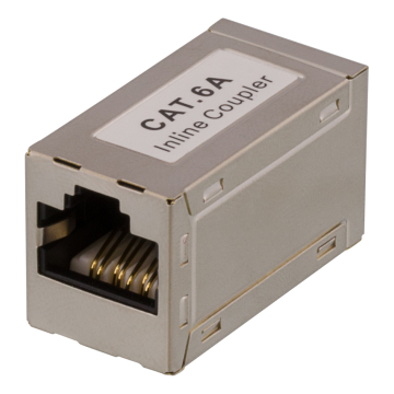 Skarvdon CAT6a, FTP (skärmad), hona-hona, silver