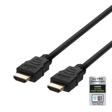 ULTRA High Speed HDMI-kabel, 48Gbps, 0,5m, svart