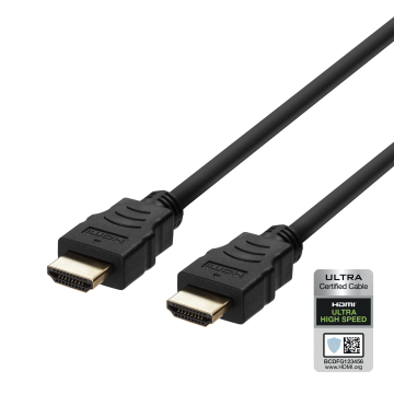 Ultra High Speed HDMI-kabel, 5m, eARC, QMS, 8K vid 60Hz, 4K vid 120Hz, svart